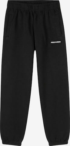 Pegador Tapered Trousers in Black: front