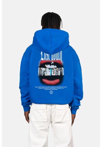 Lost Youth Sweatshirt 'Dollar' in Blauw