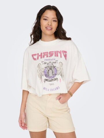 ONLY - Camiseta en blanco