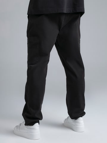 SikSilk Loose fit Cargo trousers in Black