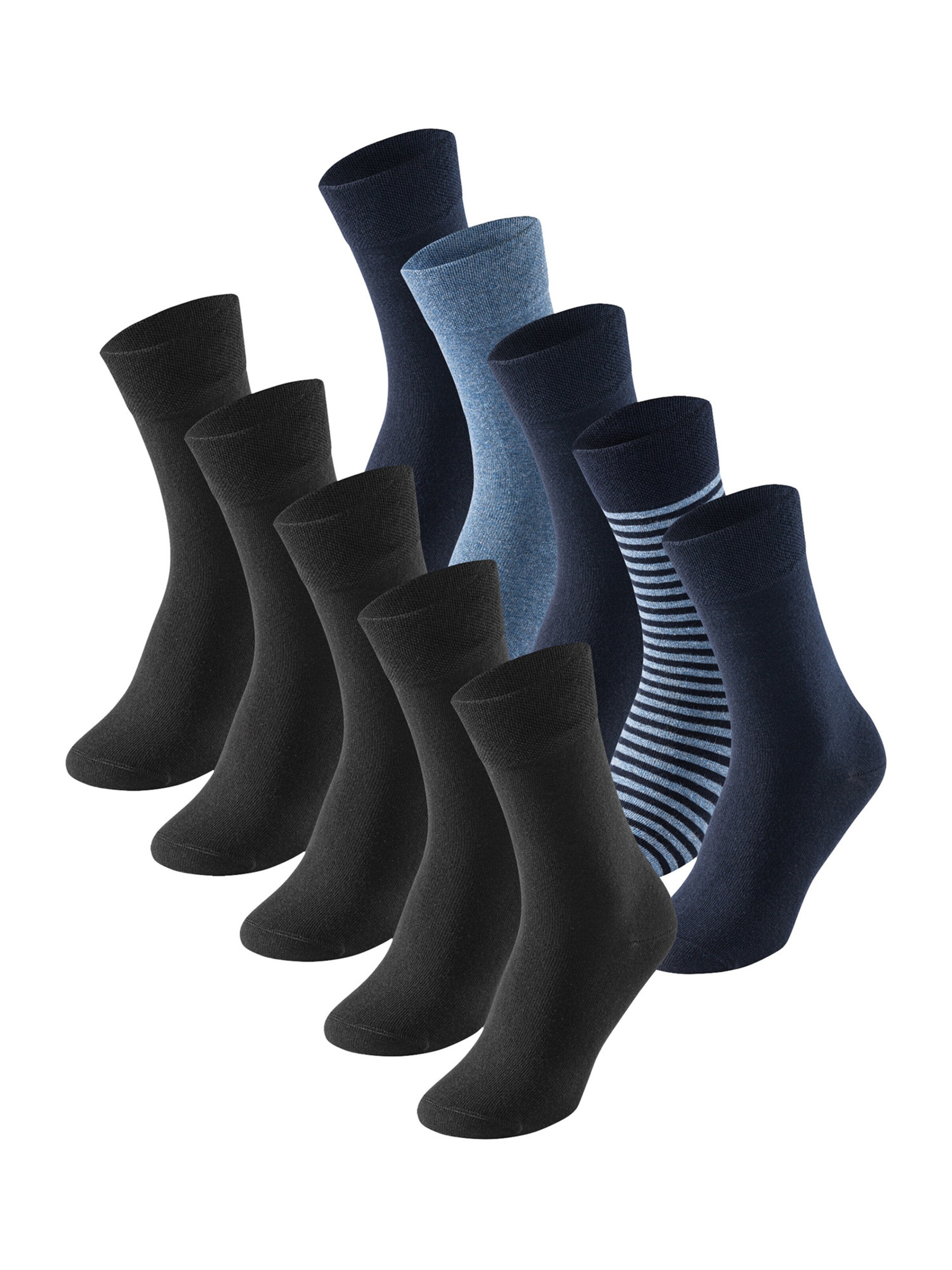 SCHIESSER - Calcetines ' Cotton Fit ' en azul: frente