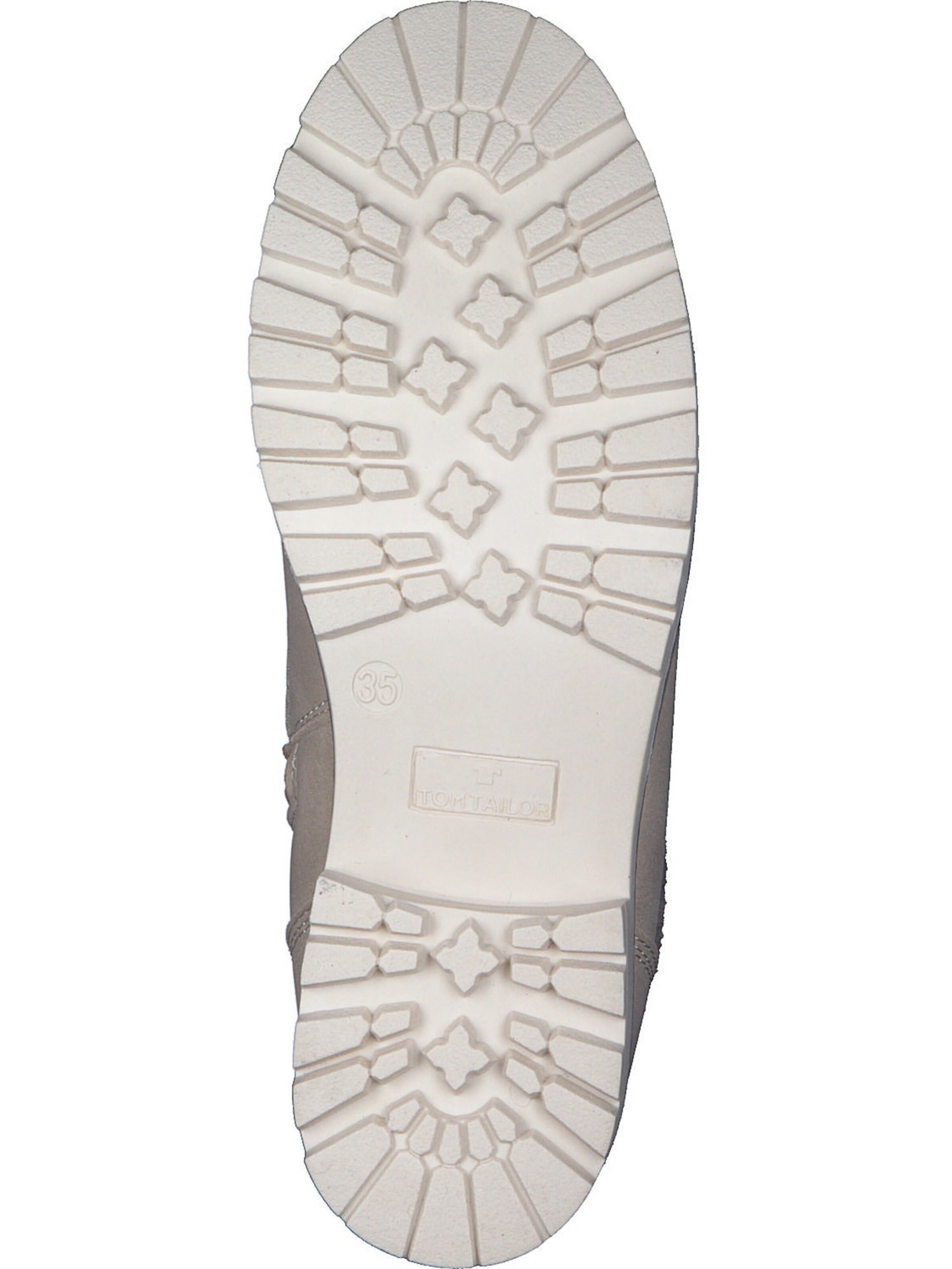 TOM TAILOR Schnürstiefelette in Beige