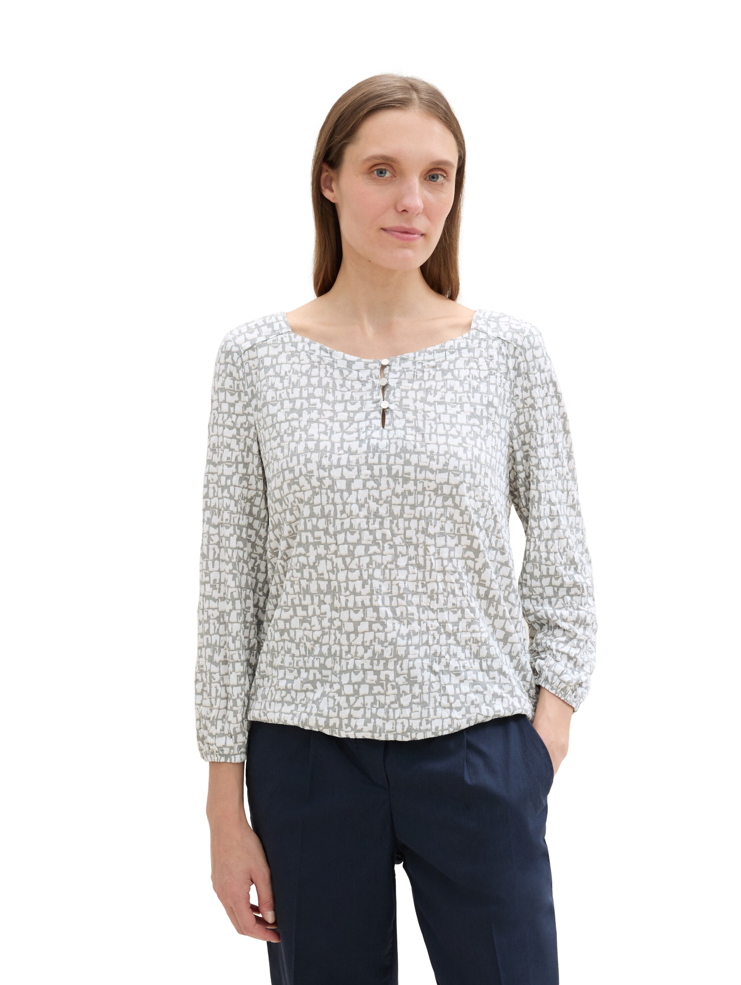 TOM TAILOR Bluse in Grau: Vorderseite