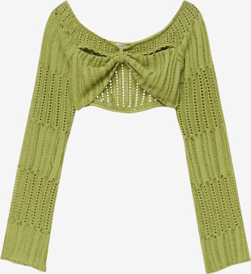 Pull-over Pull&Bear en vert : devant