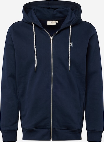 GARCIA Zip-Up Hoodie in Blue: front