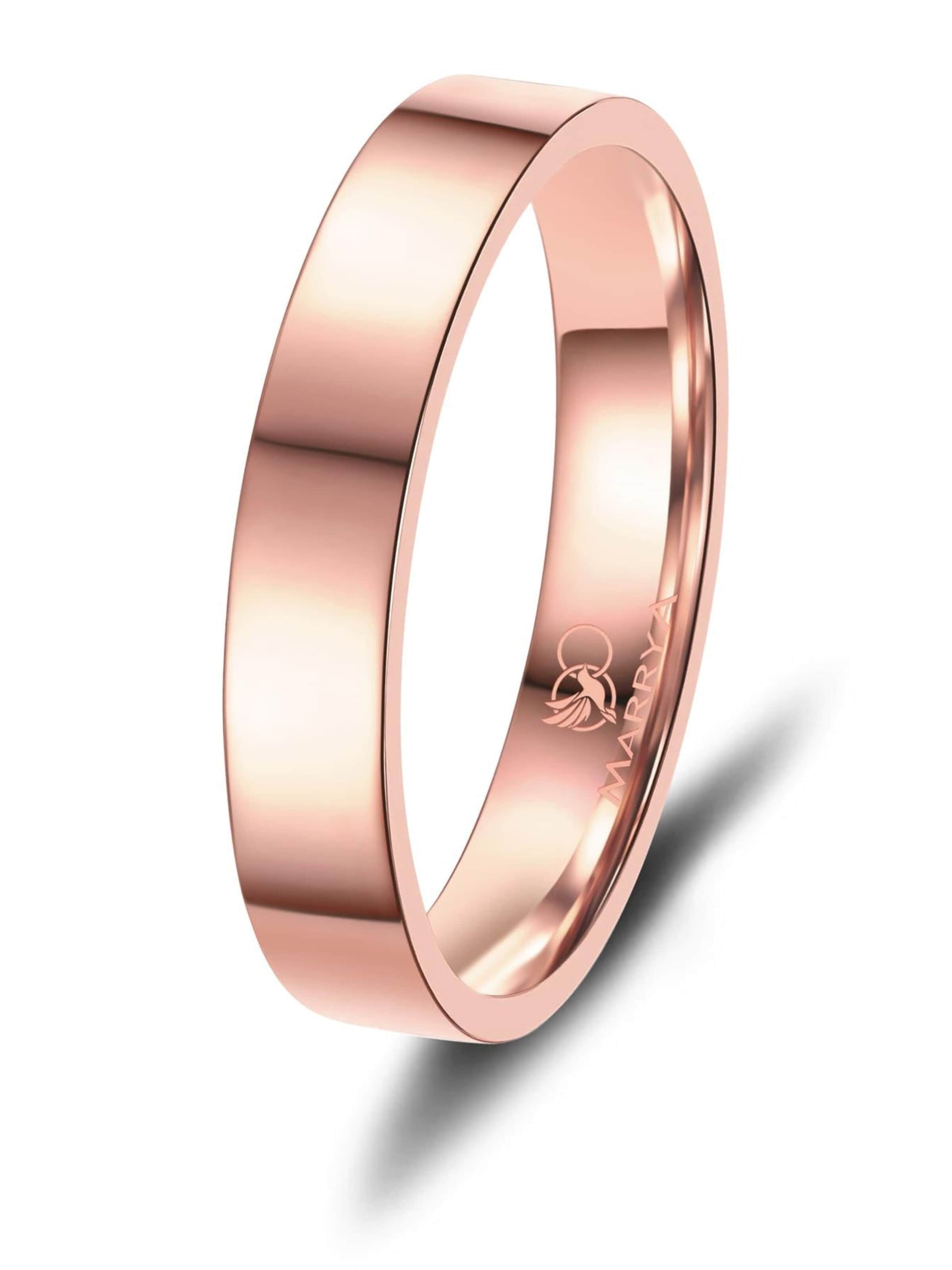 Anello 'MARRYA ES-45 Eheringe aus Edelstahl' di MARRYA in rosa