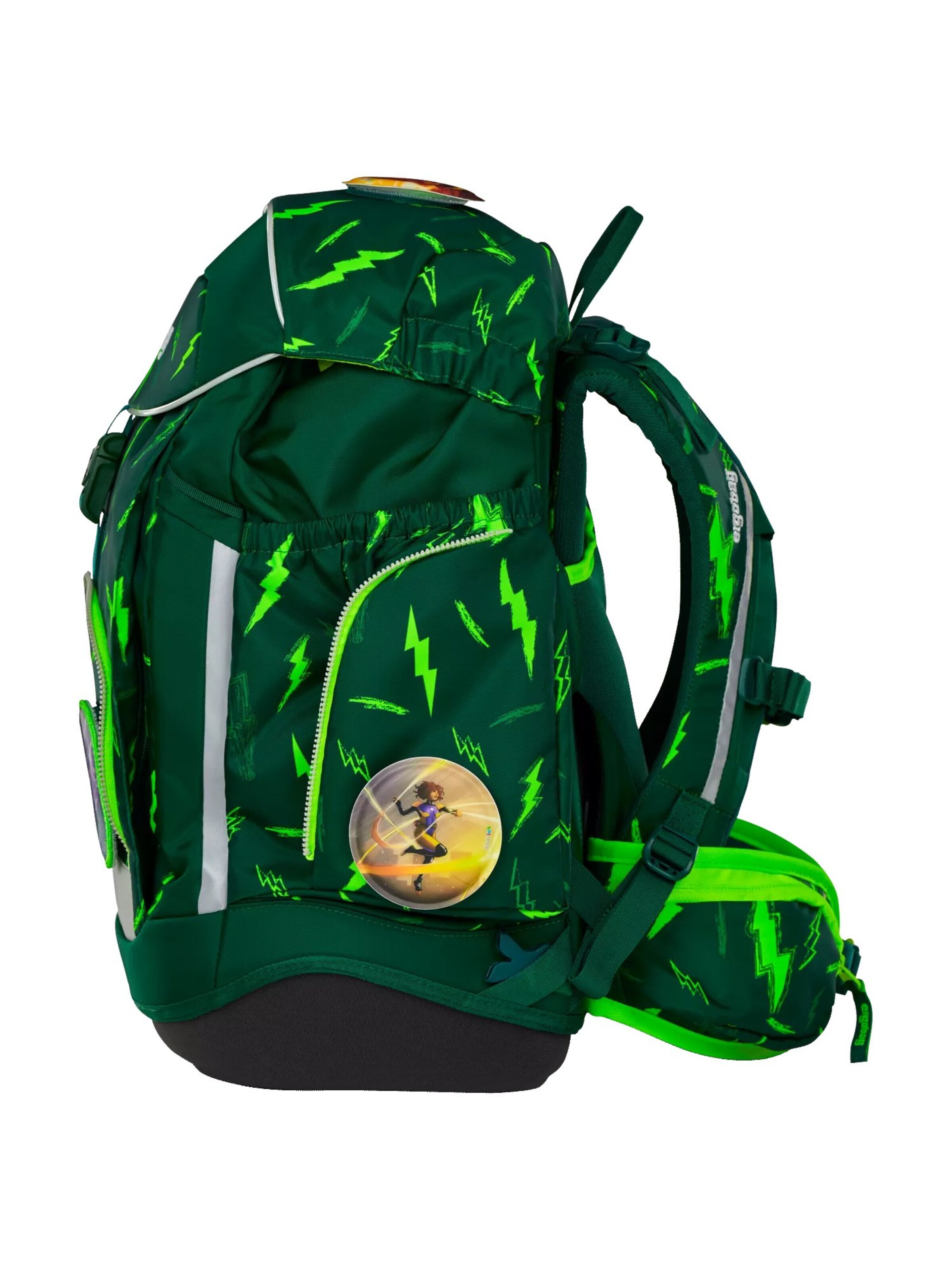 ergobag Backpack 'Schulranzen-Set maxi Set' in Green