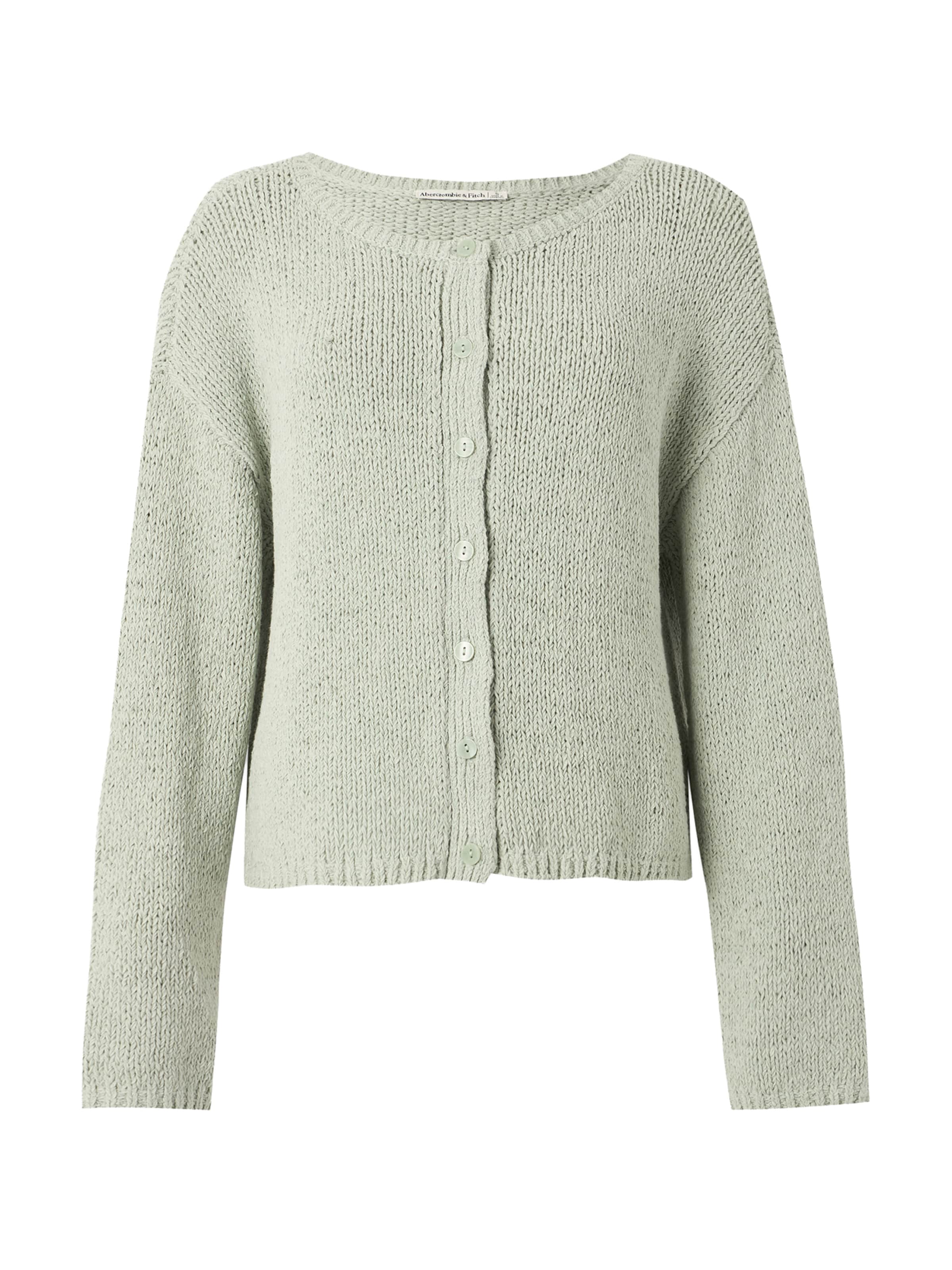Abercrombie & Fitch Gebreid vest in Groen: voorkant