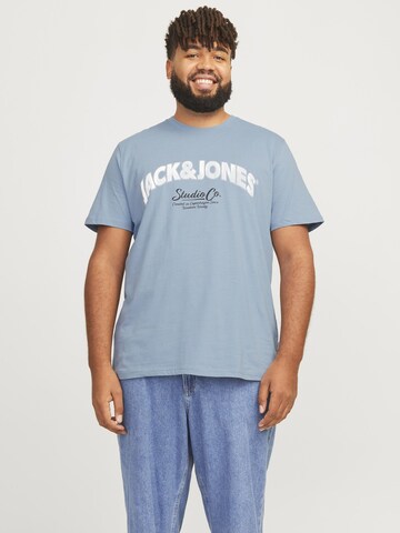 Jack & Jones Plus T-Shirt 'JORBRONX' in Blau