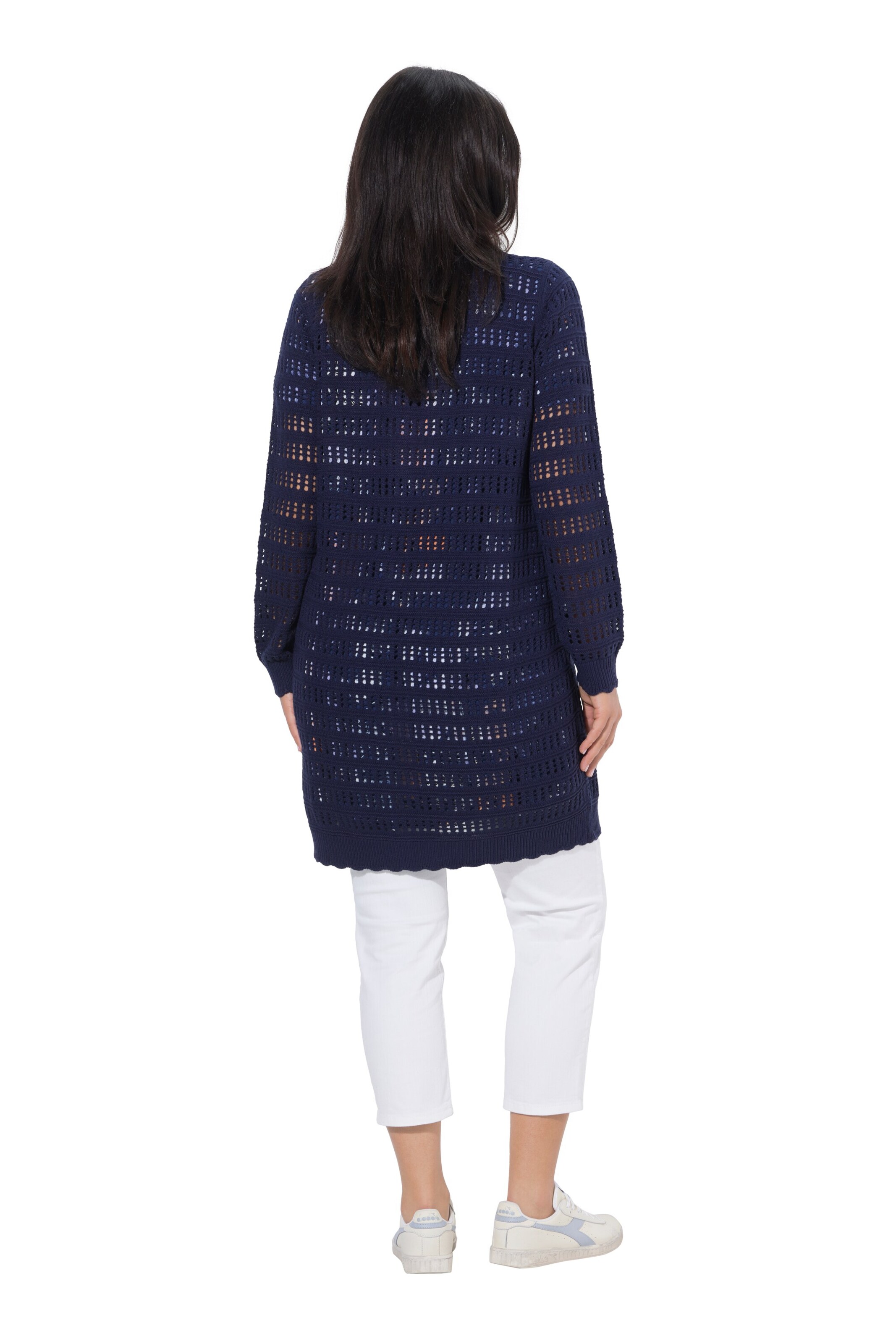 Ulla Popken Gebreid vest in Blauw