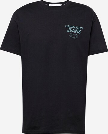 Calvin Klein Jeans - Camisa 'Future Galaxy' em preto: frente