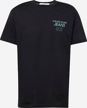 T-Shirt 'Future Galaxy' Calvin Klein Jeans en noir : devant