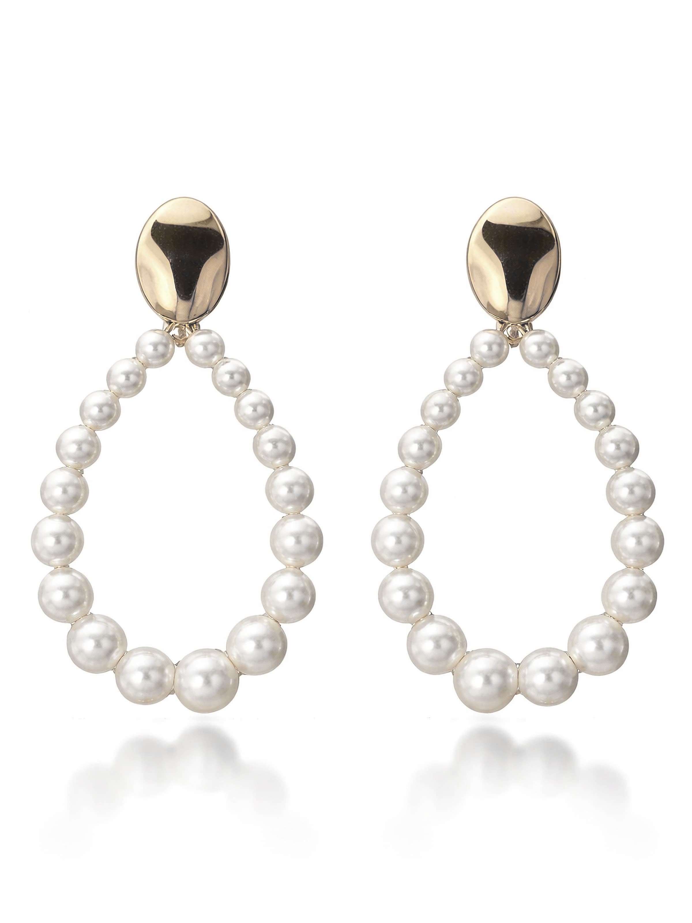 COLLEZIONE ALESSANDRO Earrings 'Ophelia' in Beige