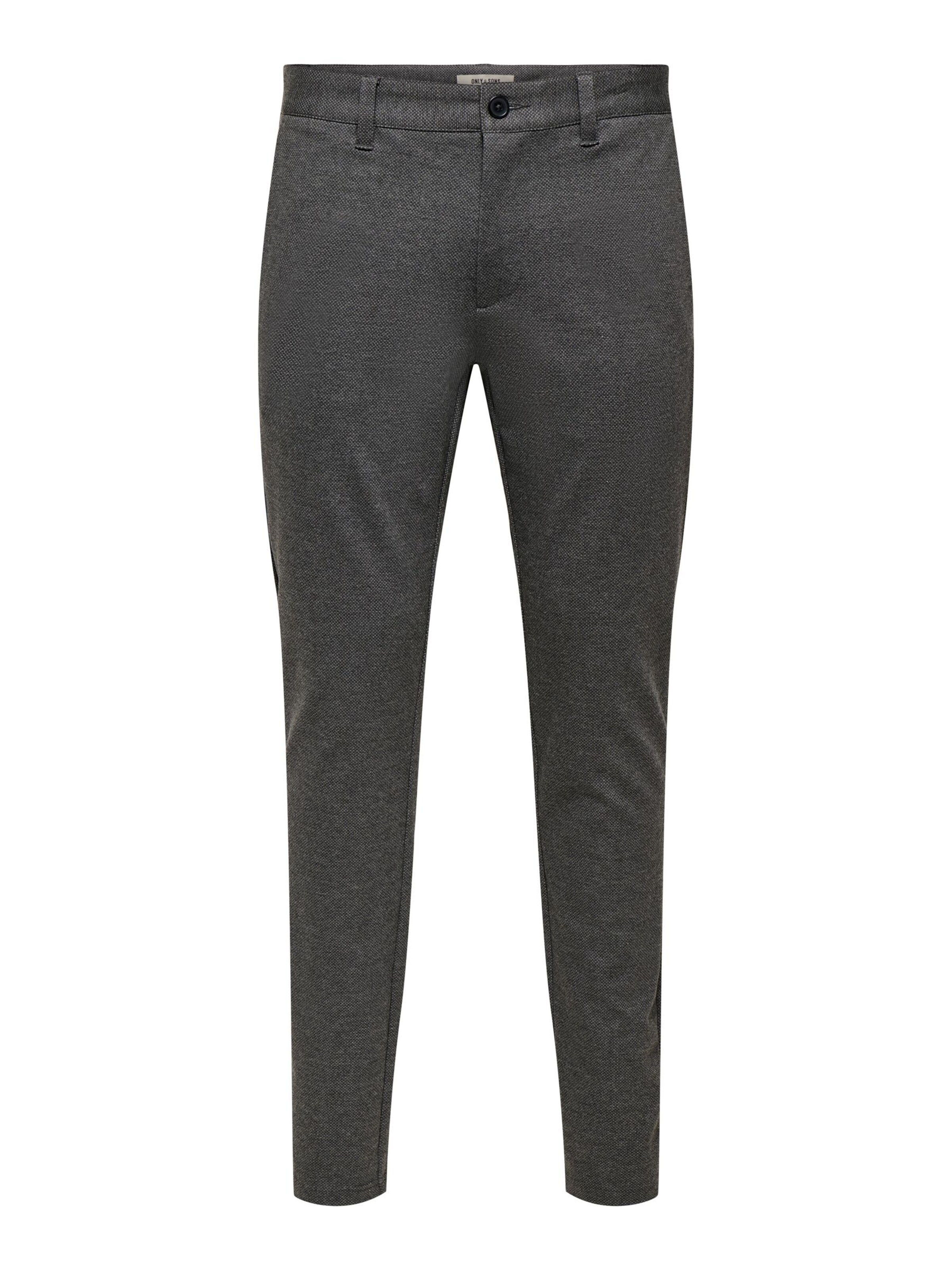 Only & Sons Slimfit Lærredsbukser 'ONSMark' i grå: forside