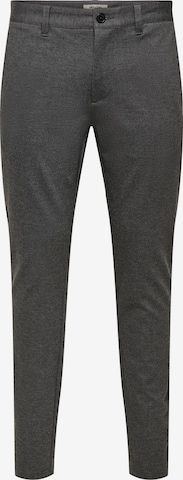 Only & Sons - Slimfit Pantalón chino 'ONSMark' en gris: frente