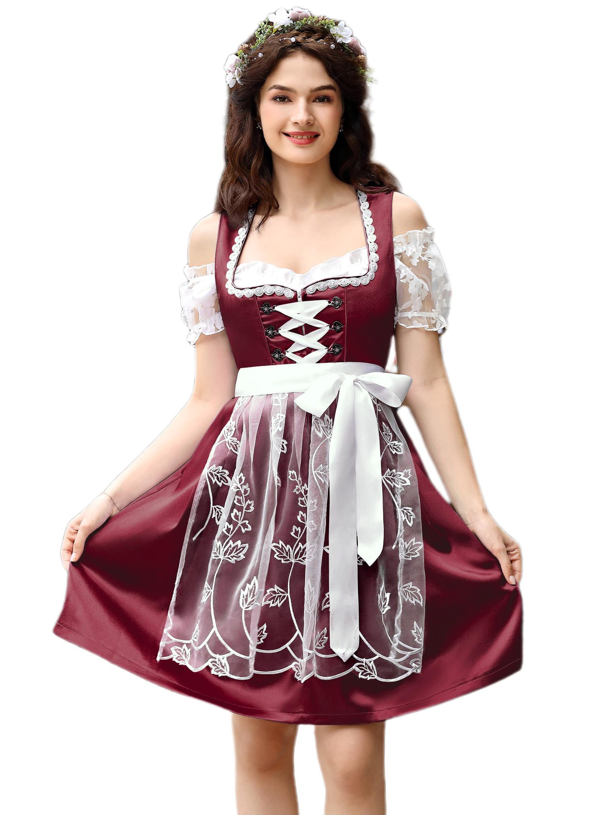 Yesfashion Dirndl in Red: front