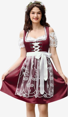 Yesfashion Dirndl in Red: front