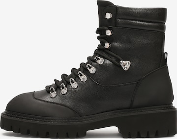 Kazar Studio - Botas con cordones en negro: frente