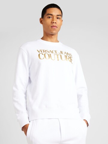 Versace Jeans Couture Sweatshirt i vit: framsida