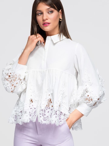 Ombre Bluse‌‌‌‌‌‌‌‌‌‌ in Weiß