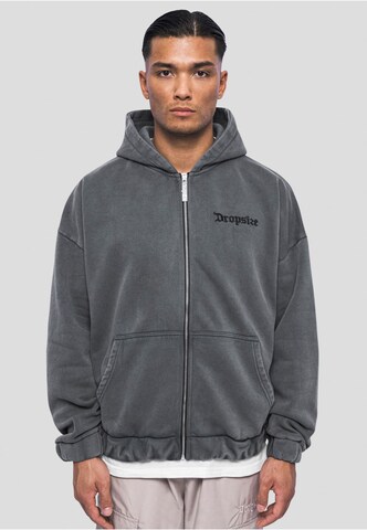 Dropsize Zip-Up Hoodie in Grey: front