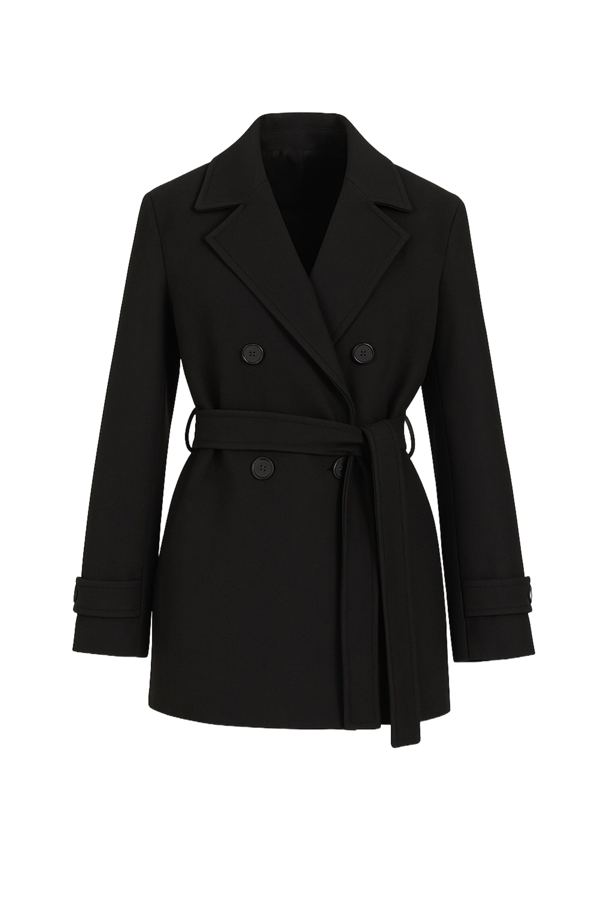 MODAMIHRAM Between-seasons coat in Black: front