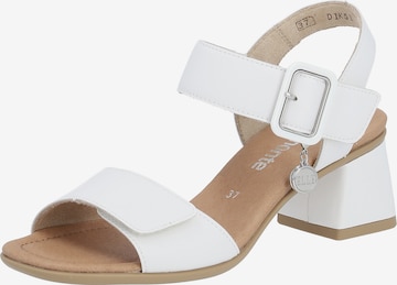 REMONTE Páskové sandály – bílá: přední strana