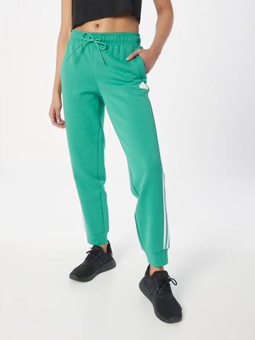 ADIDAS SPORTSWEAR Ozke Športne hlače 'Future Icons 3-Stripes ' | zelena barva: sprednja stran
