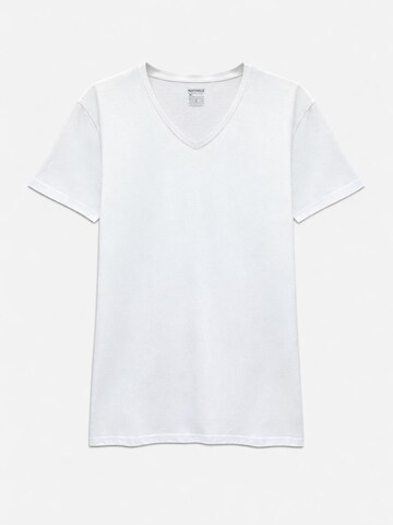 PANTONECLO Shirt 'Pantoneclo Men’s V-Neck Short Sleeve T-Shirt' in White: front