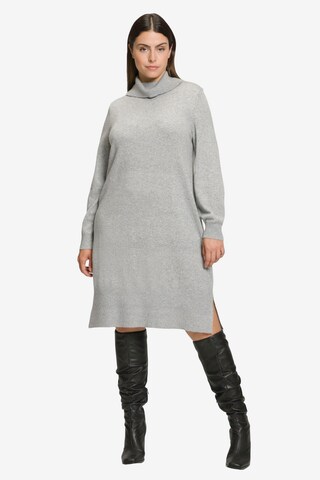 Ulla Popken Knitted dress in Grey: front