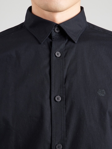 INDICODE JEANS Regular Fit Skjorte 'Hayley' i sort