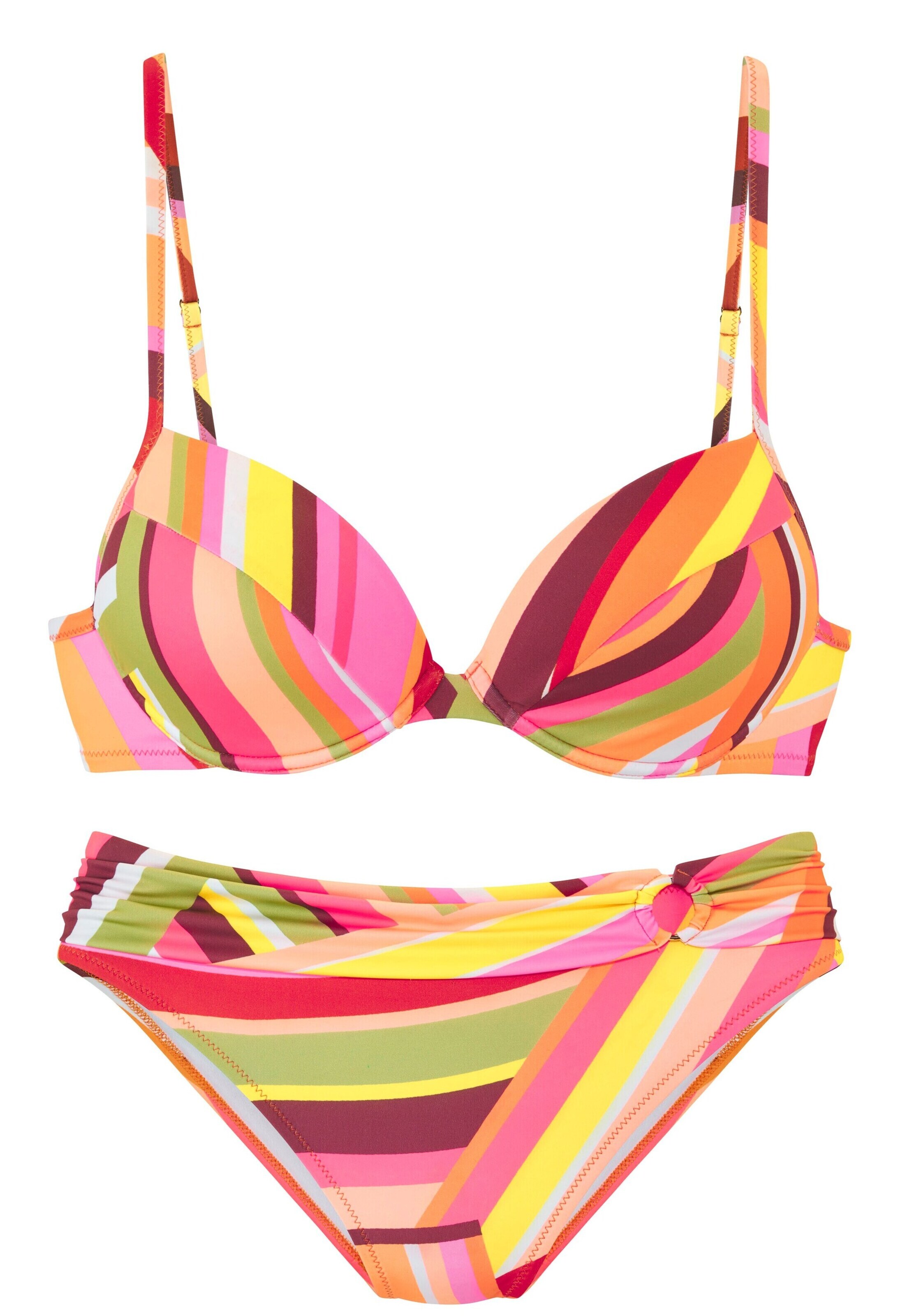 Bruno Banani Push-up Bikini in Mischfarben: Vorderseite