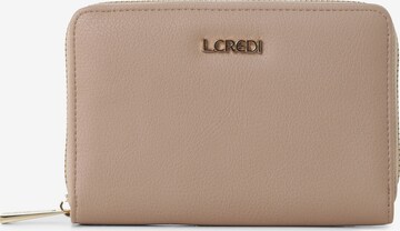 L.CREDI Wallet in Beige: front