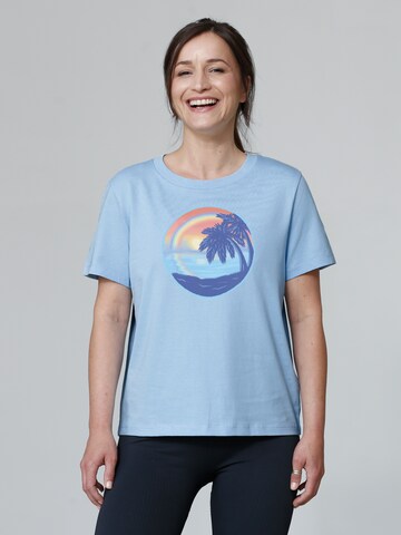 Watapparel Shirt ' Sunset Rainbow ' in Blau: Vorderseite