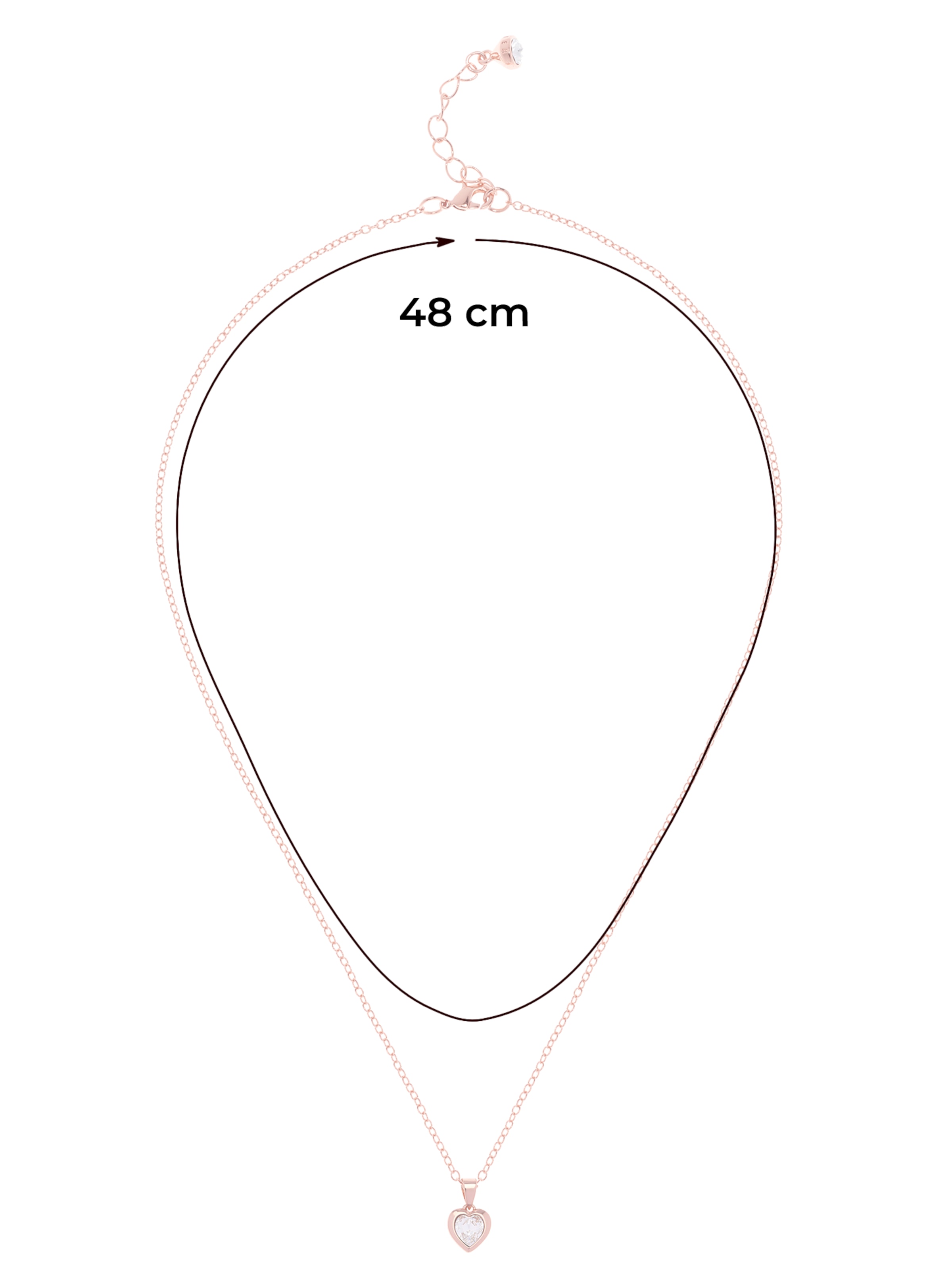 Ted Baker Retiazka 'HANNELA: CRYSTAL HEART PENDANT' - Zlatá