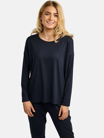 Liberte Essentiel Shirt ' ALMA-LS ' in Blauw: voorkant