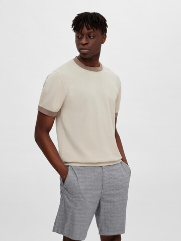 SELECTED HOMME Trui 'MATTIS' in Beige: voorkant