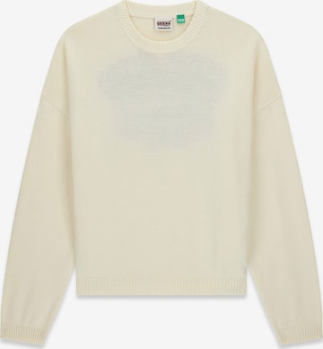 Pulover de la GUESS Originals pe bej: față