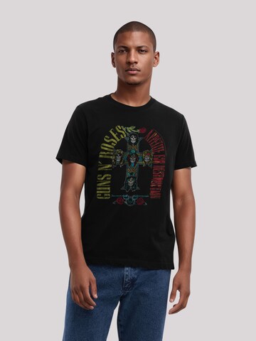 F4NT4STIC T-Shirt 'Guns N' Roses Skull Rock Band Merch' in Schwarz: Vorderseite