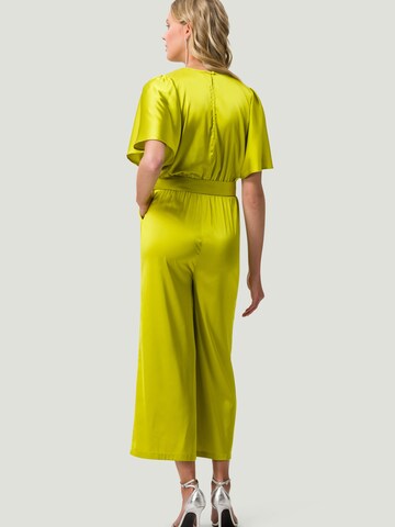 zero Jumpsuit Satin mit Stoffgürtel in Grün