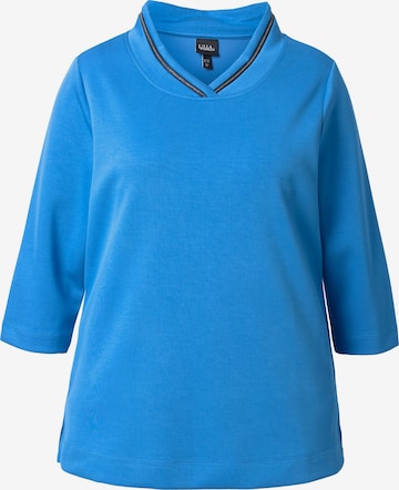 Ulla Popken Sweatshirt in Blauw: voorkant
