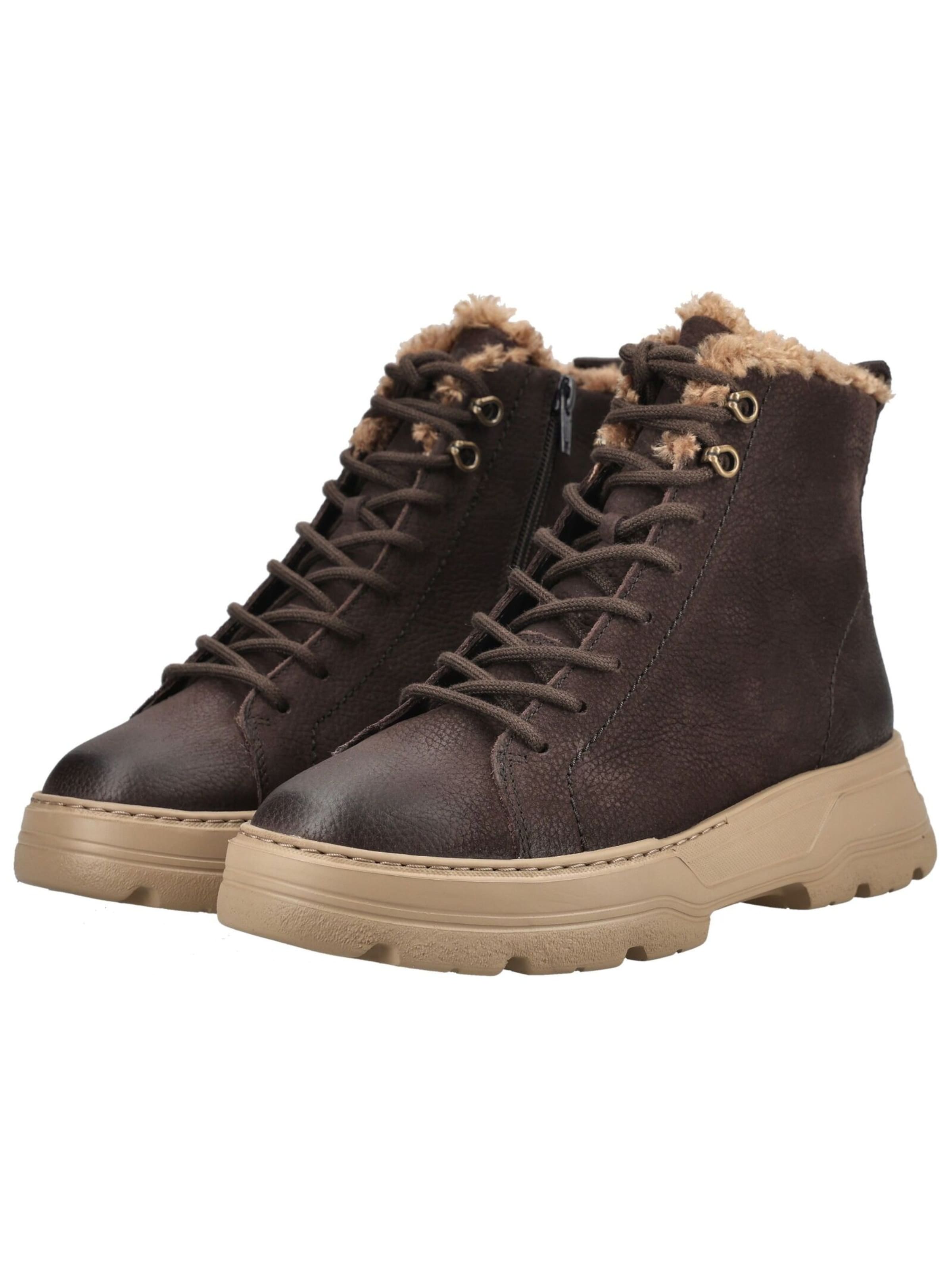 Paul Green Lace-Up Ankle Boots in Brown