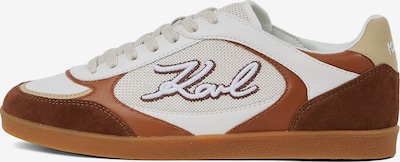 Sportbačiai be auliuko 'Kandidate Signia' iš Karl Lagerfeld, spalva – ruda / karamelės / balta, Prekių apžvalga