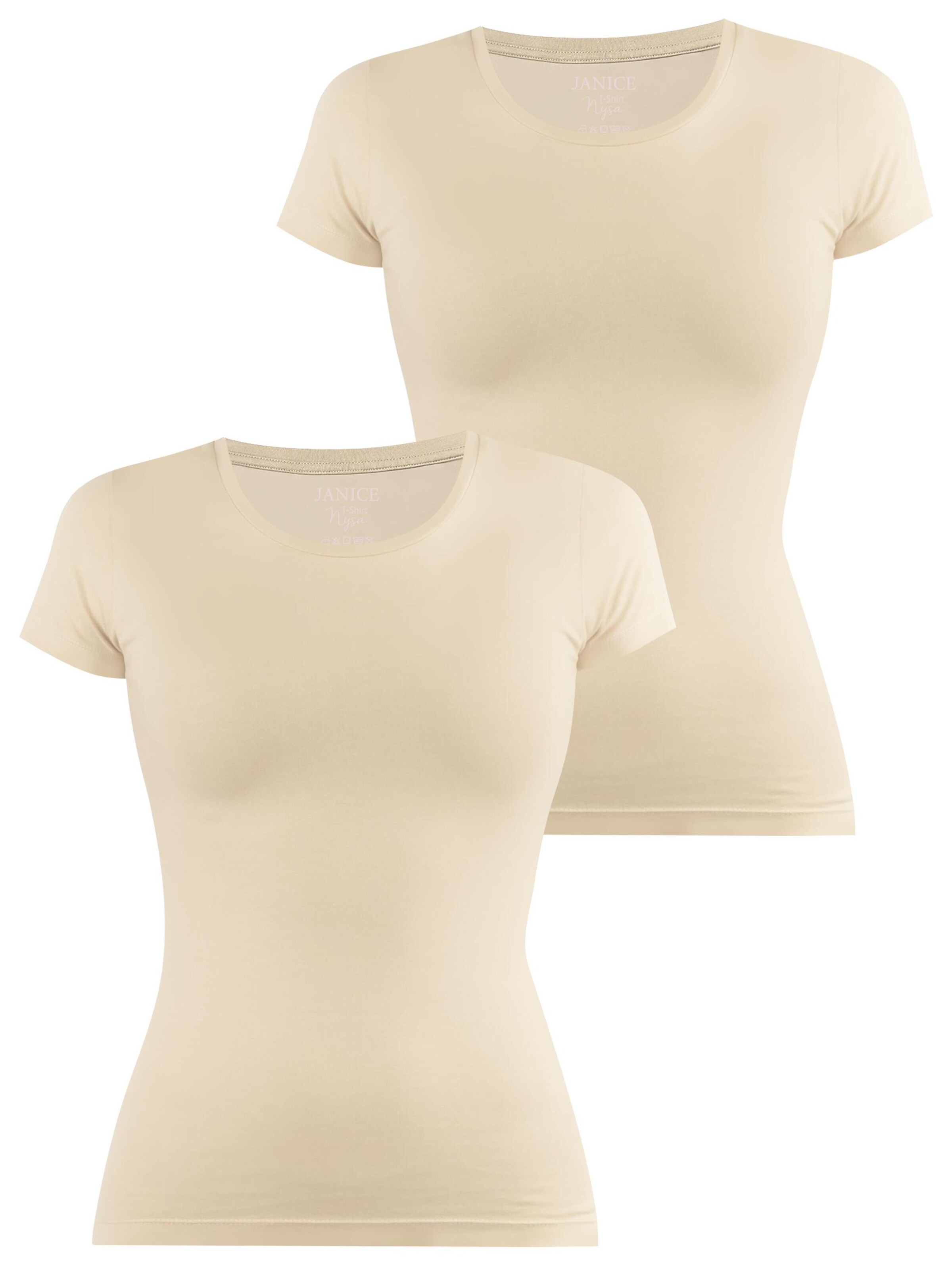 Janice Shirt 'Nysa' in Beige: voorkant