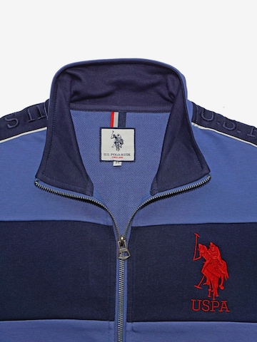 U.S. POLO ASSN. Zip-Up Hoodie 'Nels' in Blue