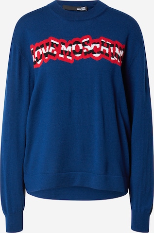 Love Moschino Sweater 'MAGLIA' in Blue: front
