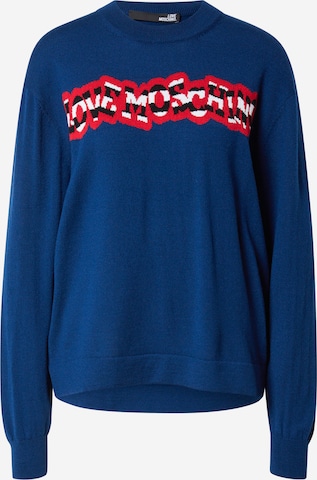 Love Moschino Pullover 'MAGLIA' in Blau: predná strana