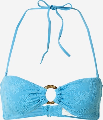 Women' Secret - Bandeau Top de bikini en azul: frente