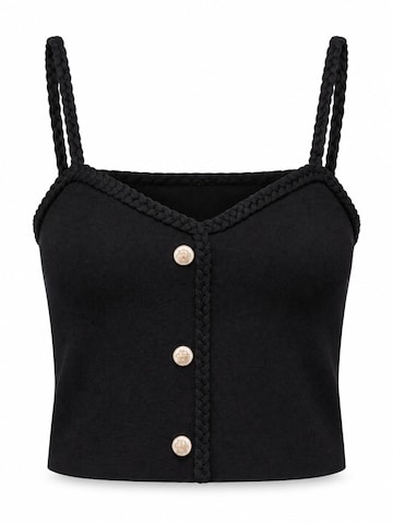 Ombre Top in Schwarz: Vorderseite