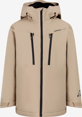 PROTEST Athletic Jacket 'PRTWixan JR' in Beige: front